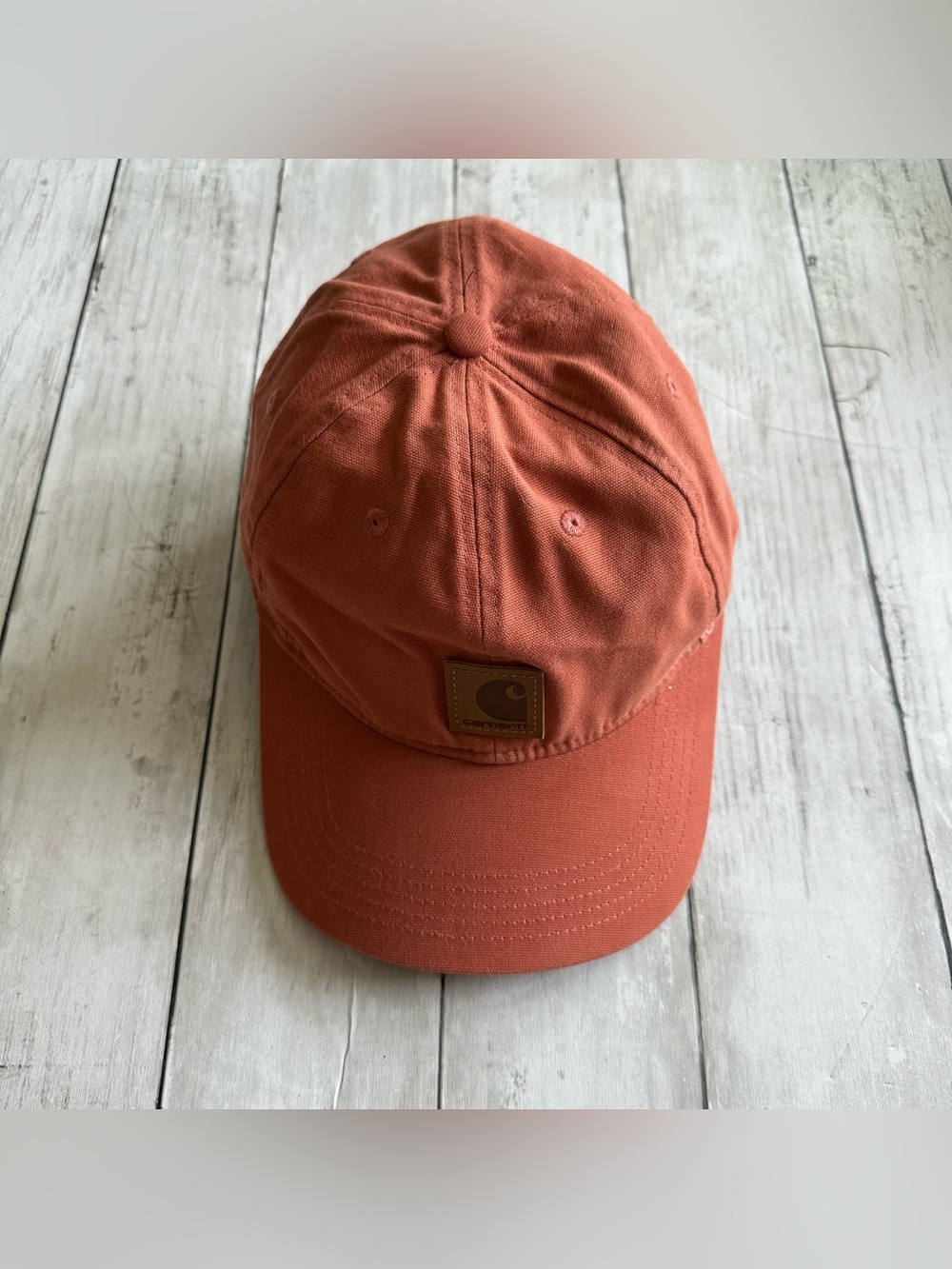 PREOWNED CARHARTT ORANGE HAT BASEBALL CAP UNISEX ADJUSTABLE
